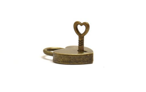 MINI LOVE LOCK PRE MOSTOVÉ MALÉ MOSADZNÉ SRDCE