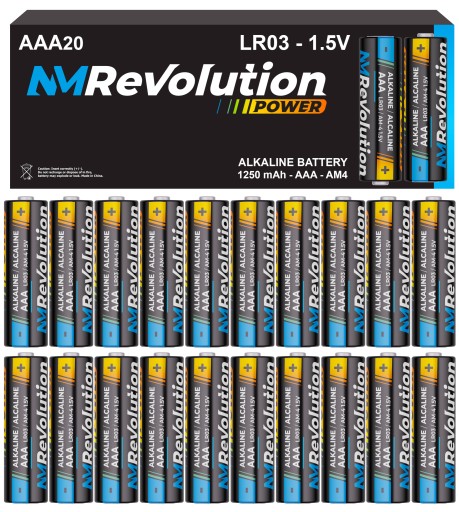 20x PRSTOVÉ BATÉRIE LR03 R3 AAA ALKALICKÉ 1,5V
