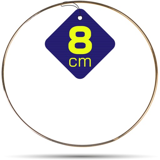 ZLATÁ kovová obruč 8 cm