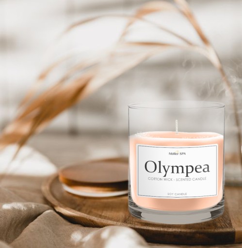 Möller SPA OLYMPEA SÓJOVÁ PRÍRODNÁ SVIEČKA PARFÉMOVÁ VONNÁ SVIEČKA