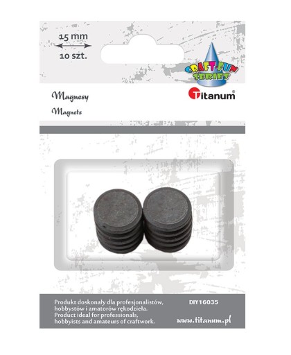 KRUHOVÉ MAGNETY, ČIERNA 1,5MM, 10 KS.