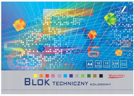 Linka Technický blok farebný A4 12k 210g