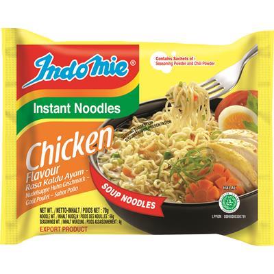 Instantná polievka, indonézsky kurací vývar, čínska polievka, 70g Indomie