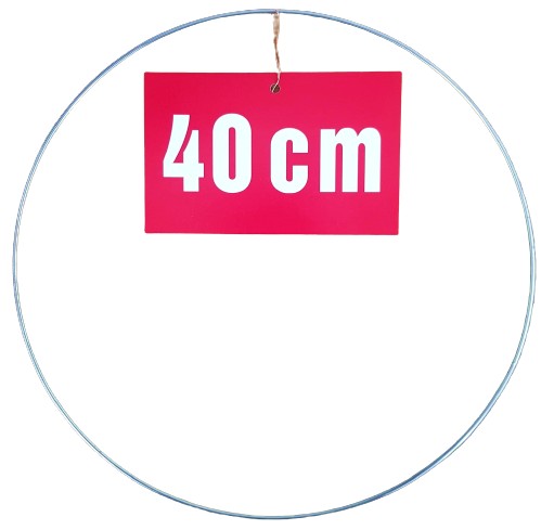 STRIEBORNÝ prsteň/ráfik na lapače snov a makramé, 40 cm