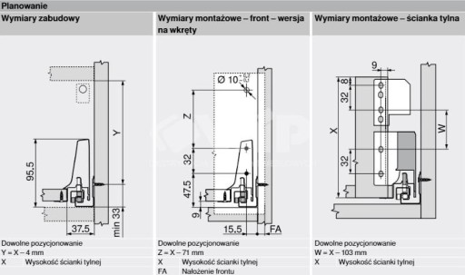Blum ZRR.5200 nastaviteľný držiak zábradlia, sivý