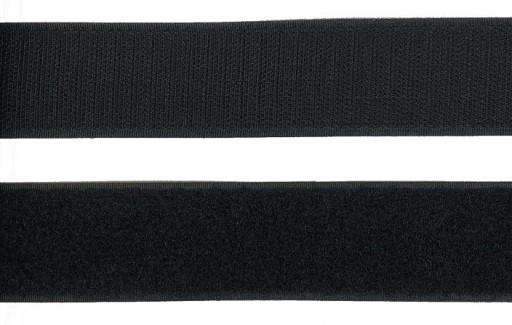 VELCRO 4cm KRAJČÍRSKA VELCRO PÁSKA OBOJSTRANNÁ ČIERNA - 40mm
