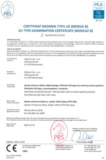 Polomaska proti prachu FFP3
