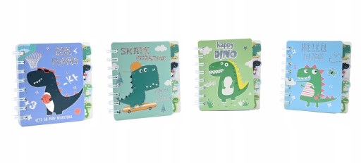 NÁSTROJ NÁSTROJA DINOSAUR ZÁPISNÍK PRE DETI DENNÍK DINOSAURY RÔZNE FARBY