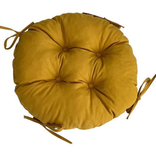 Podsedák na stoličku taburetka 35cm HORČIČKOVÝ CIRCLE