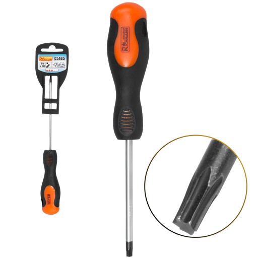 MAGNETICKÝ PROTISKLUZOVÝ SKRUTKOVAČ TORX T10 x 100 MM CR-MO RICHMANN C5465