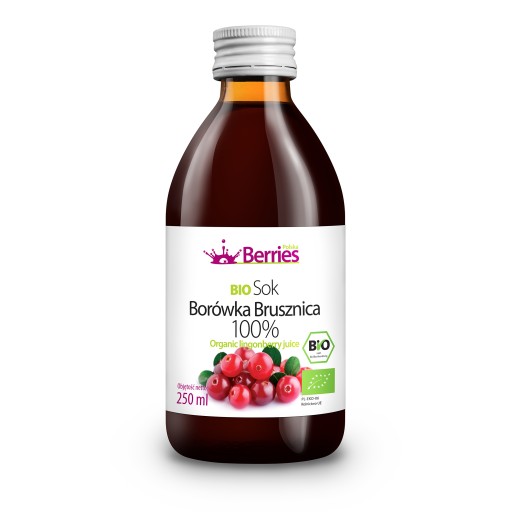 BIO Čučoriedka Brusnica 100% bio šťava 250ml