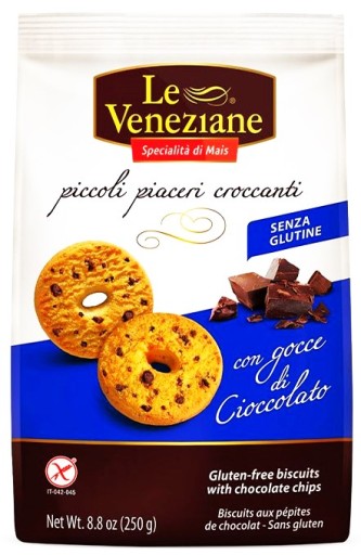 TALIANSKO Bezlepkové sušienky s kúskami čokolády 250 g Le Veneziane