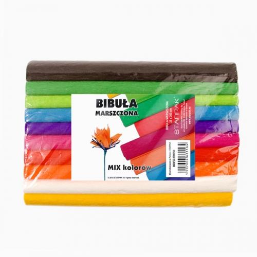 Krimpovaný hodvábny papier Mix farieb 10 ks 239759