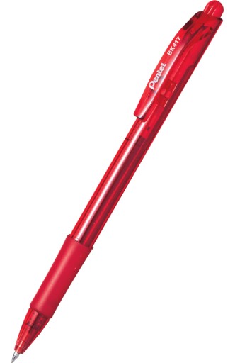 Pentel BK-417 červené výsuvné guľôčkové pero 10 ks