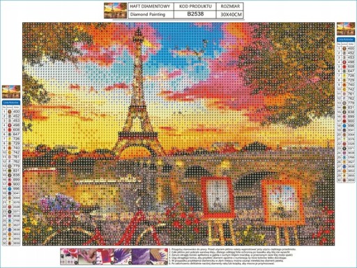 Diamantové vyšívanie SET EIFFELOVA VEŽA Mozaika Diamantový obraz 5D obraz PARÍŽ