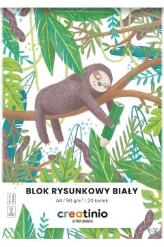 Biely blok na kreslenie A4, 20 listov TOP2000