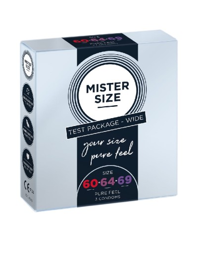 Mister Size kondómy nasadené 60 mm 64 mm 69 mm