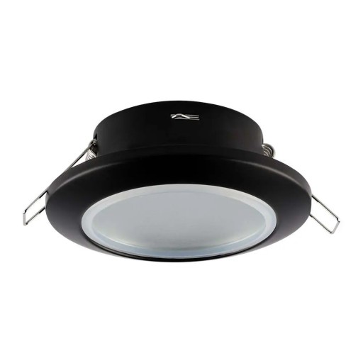 V-TAC GU10 Zapustené okrúhle tesné očko so sklom IP44 Čierna VT-981 3 L