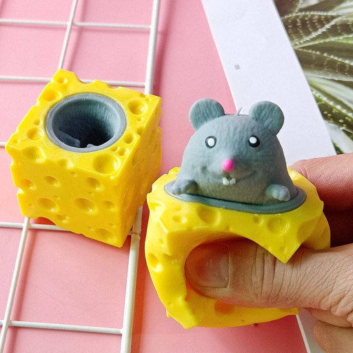 Gniotek myš v syre senzorická antistresová Squishy pop-up CHEESE
