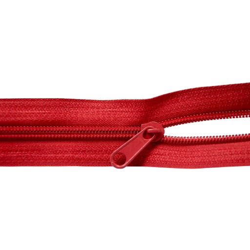 Páska na zips 5mm ČERVENÁ 20 zipsov 10m