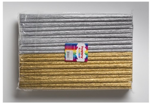 Zvlnený hodvábny papier Happy Color Odtiene sivej a striebornej,
