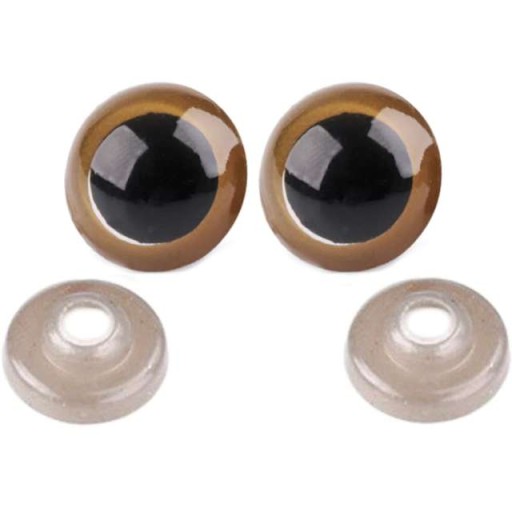 Bezpečný DIY EYES hnedý MASKOT 20 mm