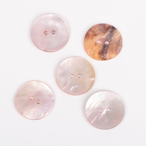 Perleťový gombík / konkávny / svetloružový / 20 mm / 607