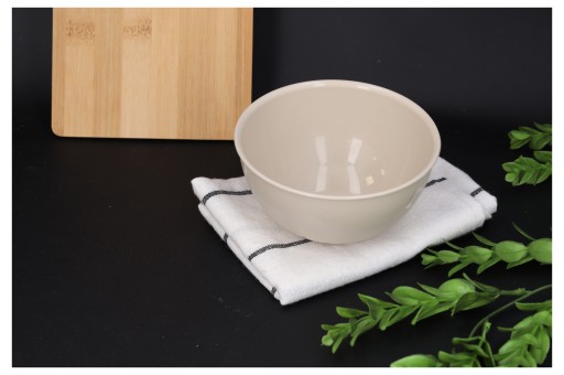 Miska na ovocný snack, 13 cm, plastové misky, béžová, 0,5 l