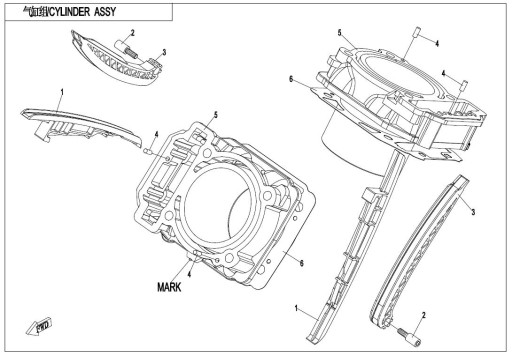 Tesnenie valca CF Moto 800 X8, 0800-023002