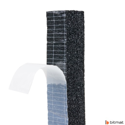 Zvukovoizolačná pena Bitmat tesnenie 19 mm x 2 cm x 100 cm čierna - perfektné