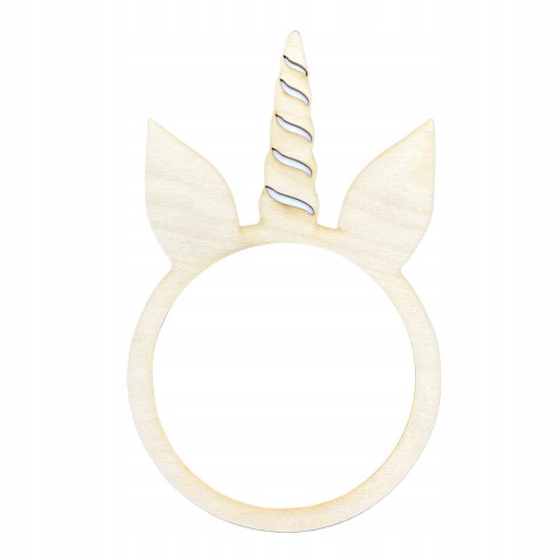Drew. makramé obruč 15,5 cm - jednorožec