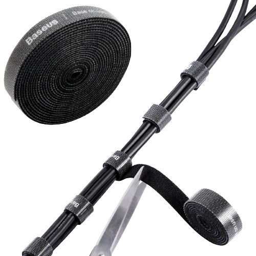 BASEUS ORGANIZÁTOR KÁBLOV VELCRO TAPE TAPE 3M NASTAVITEĽNÝ ORGANIZÁTOR KÁBLOV