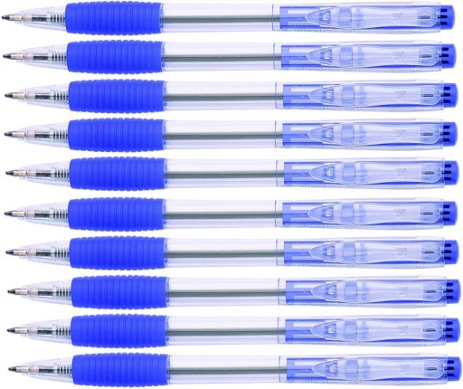 Modré výsuvné guľôčkové pero 0,7 mm Office Products x 10 KS