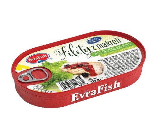 Rybie konzervy MAKERELOVÉ FILETKY OLIVY KAPARY 170g