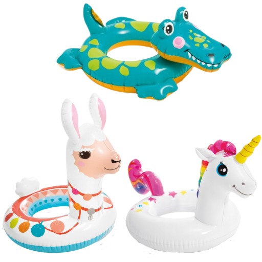 Krúžok na plávanie ANIMAL 107 x 58 cm INTEX