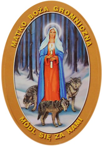 Nálepka so sviečkami, MATKA GROMNICA, nápis