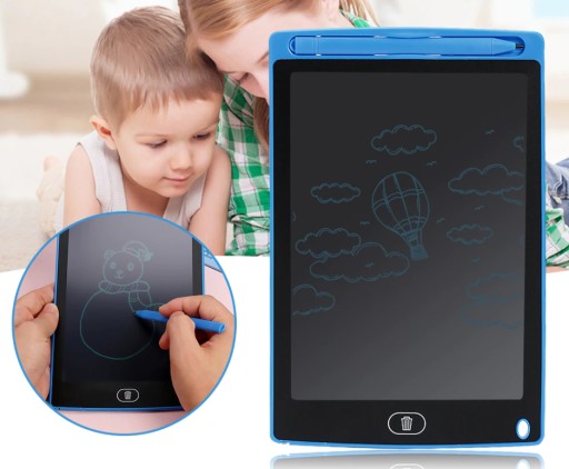 VEĽKÝ GRAFICKÝ TABLET KRESLENIE A PÍSANIE 8,5'' dotykové pero PRE DETI
