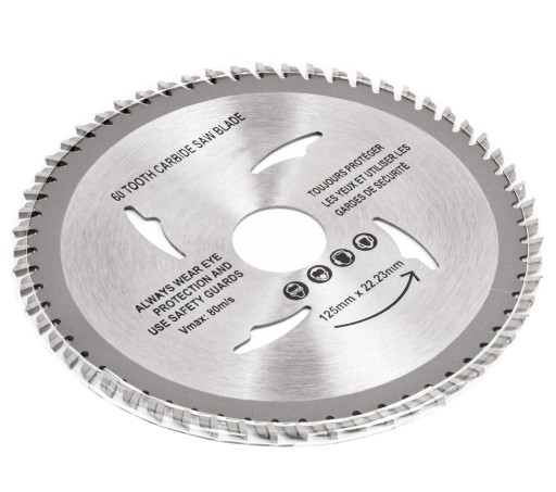 KOTÚČ NA REZANIE DREVA PRE ŠIROKÚHLOVÚ BRÚSKU 125mm 22,2 ZUBY 60T