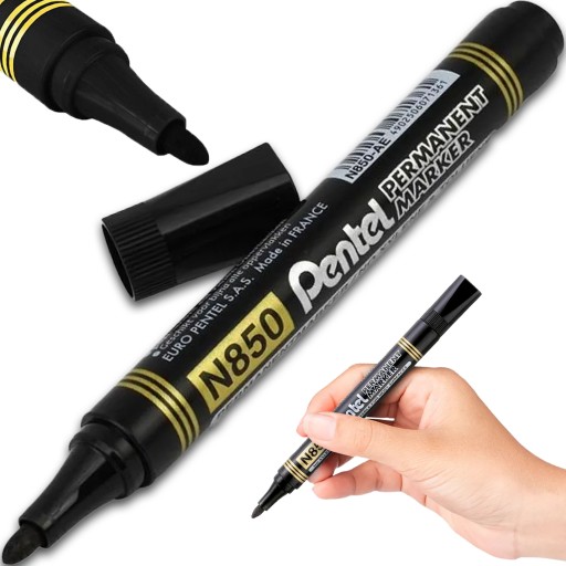 PENTEL N850 PERMANENTNÝ ZNAČOVAČ okrúhly ČIERNA