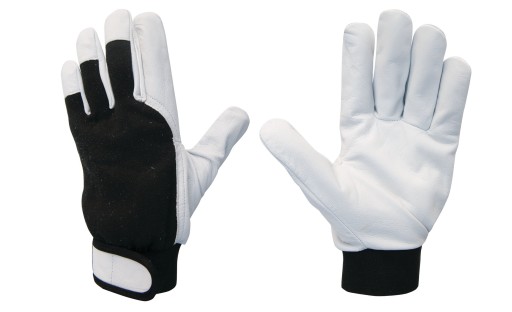 Kožené pracovné rukavice AC BLACK 9 - L