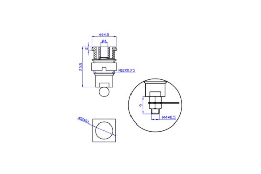 PANELOVÁ ZÁSUVKA 4mm GLP301-BU 32A CAT II 1000V