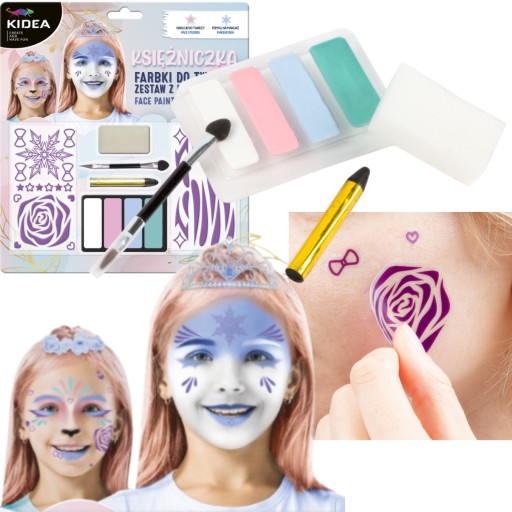 SET FACE PAINT PAINT NÁLEPKY TETOVACIE CENCILY MAKEUP FROST