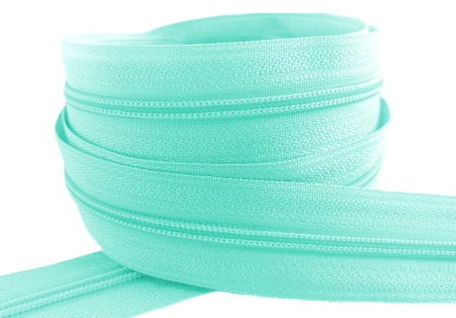 Špirálová páska na zips 3 mm zips MINT 1 meter + 2 zipsy