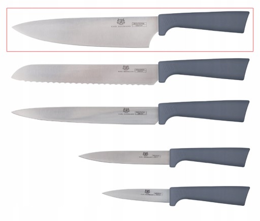 KUCHÁRSKÝ NÔŽ OSTRÝ VEĽKÝ KUCHYŇSKÝ NÔŽ 20cm NEREZOVÁ RUČKA ŠEDÁ