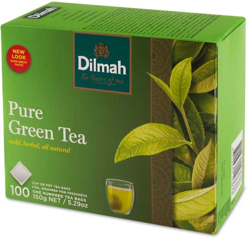Zelený čaj vo vrecúškach Dilmah Pure 100 ks