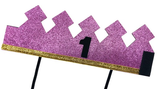 K prvým narodeninám Crown čelenka ONE ROK ANNIVERSARY Pink 1