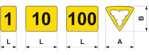 ZNAČOVAČ DRÔTU OZ-1/21-30 ŽLTÝ 100 ks