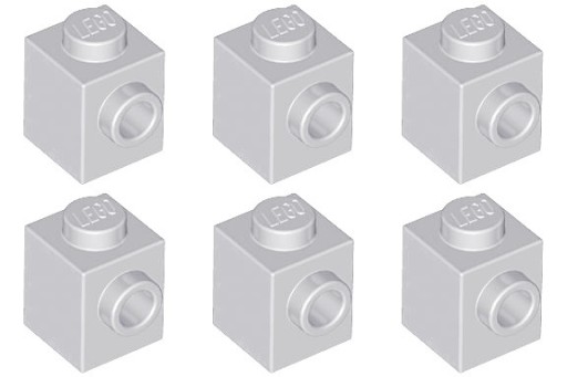 LEGO 87087 BRICK 1x1 svetlosivá (3g) 6 ks.