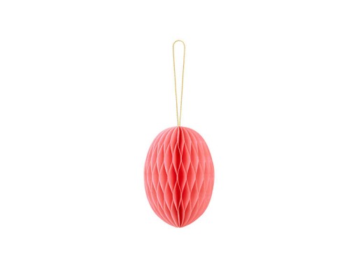 Dekorácia z medovníkového papiera Vajíčko, ružové, 12 cm