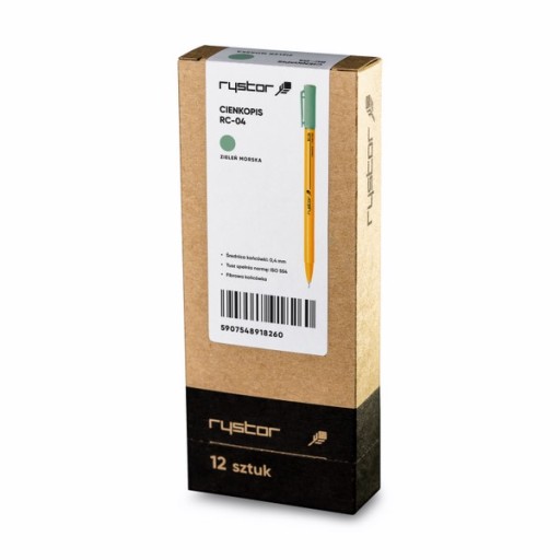 RYSTOR Fineliner školská kancelária RC-04 SEA GREEN